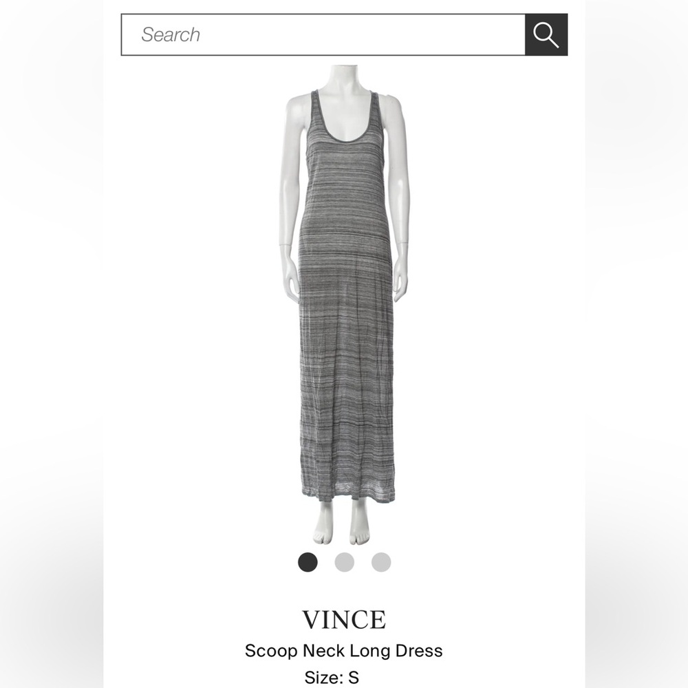 Vince Gray Scoop Neck Maxi Dress
